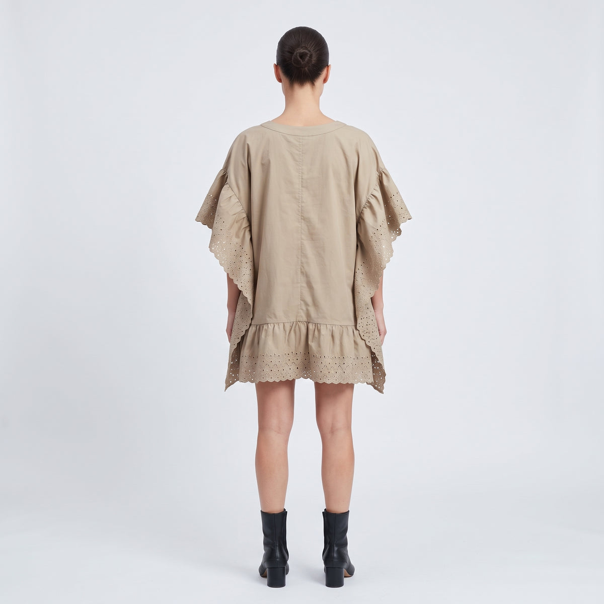 Eyelet Ruffle Trimmed Blouse