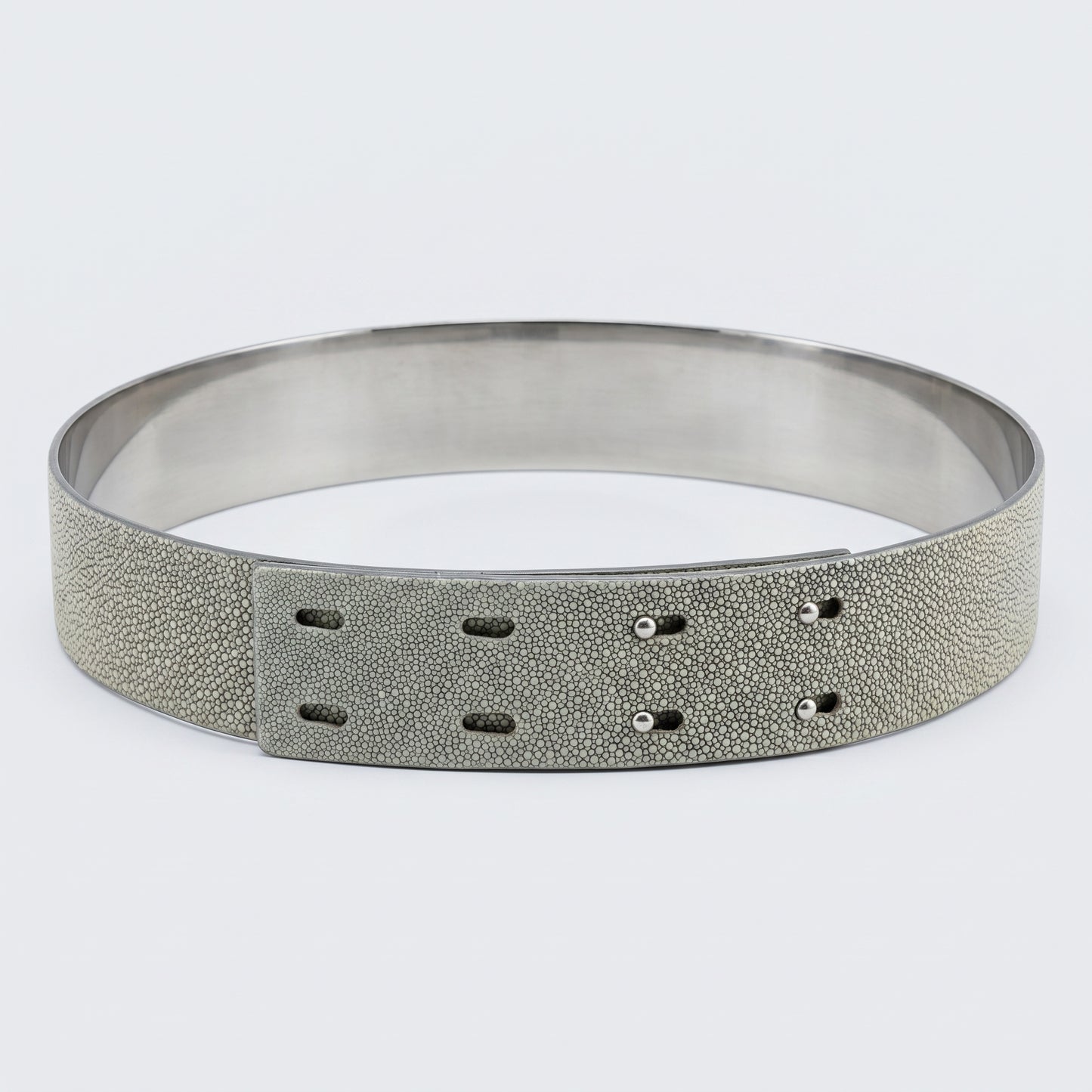 Farah Shagreen Metallic Waist Belt