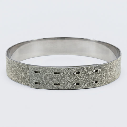 Farah Shagreen Metallic Waist Belt