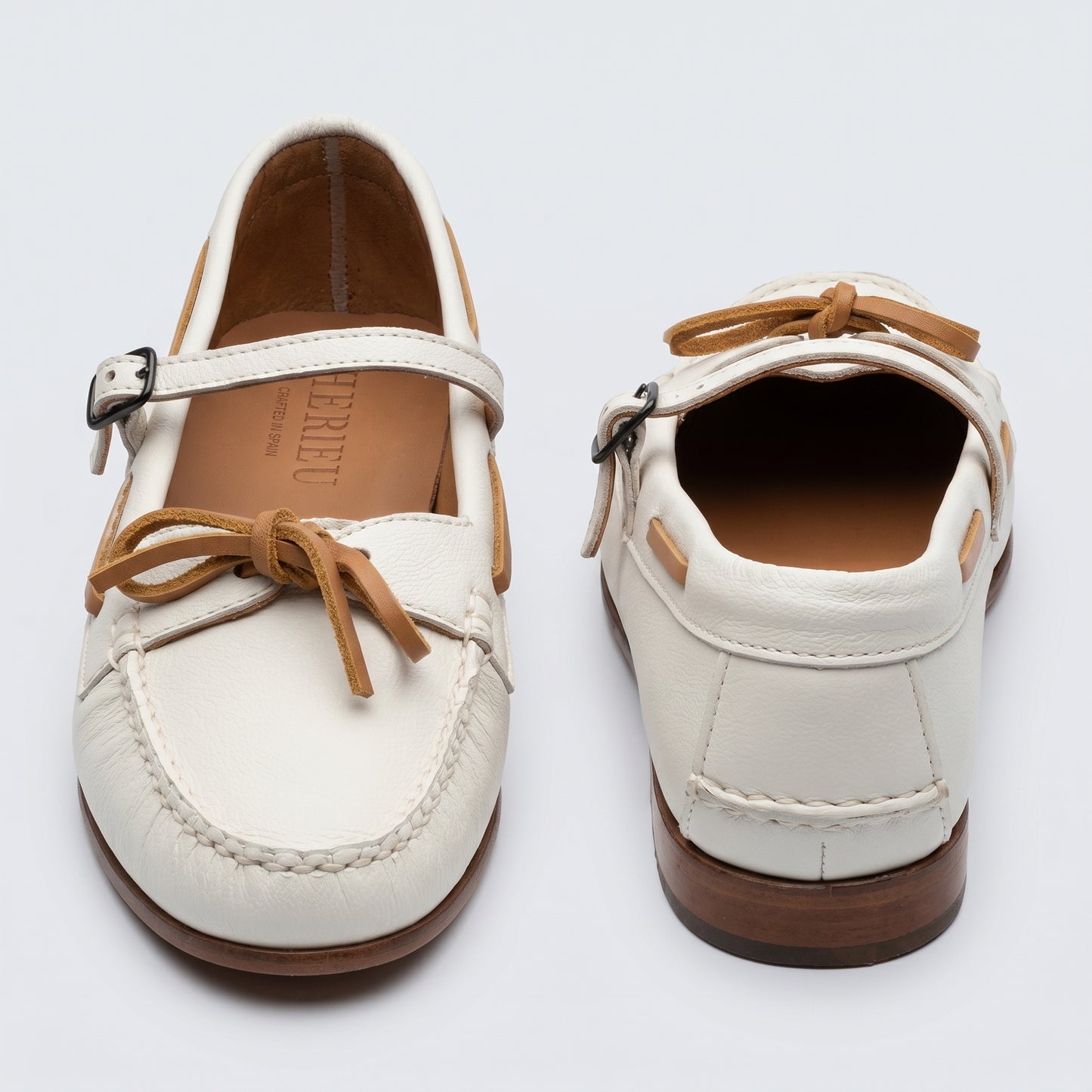 Leather Mary Jane Boat Shoes