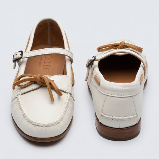 Leather Mary Jane Boat Shoes
