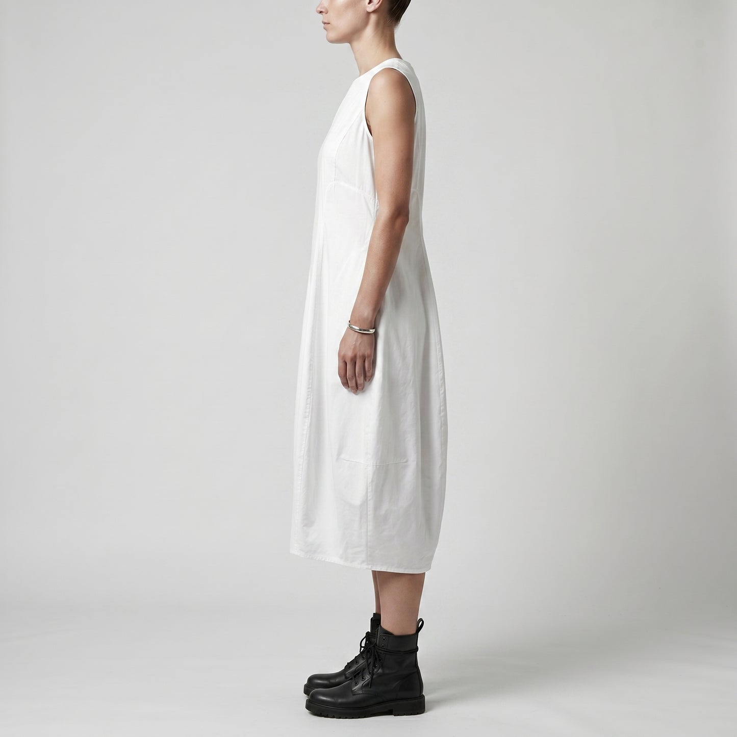 Minimalist Sleeveless White Dress