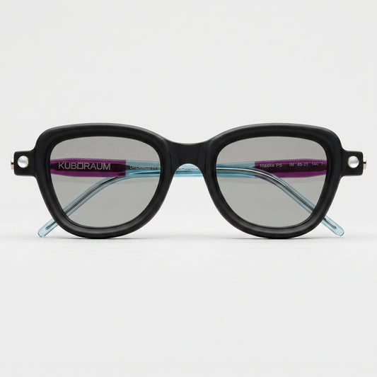 Sculptural Matte Black Optical Glasses