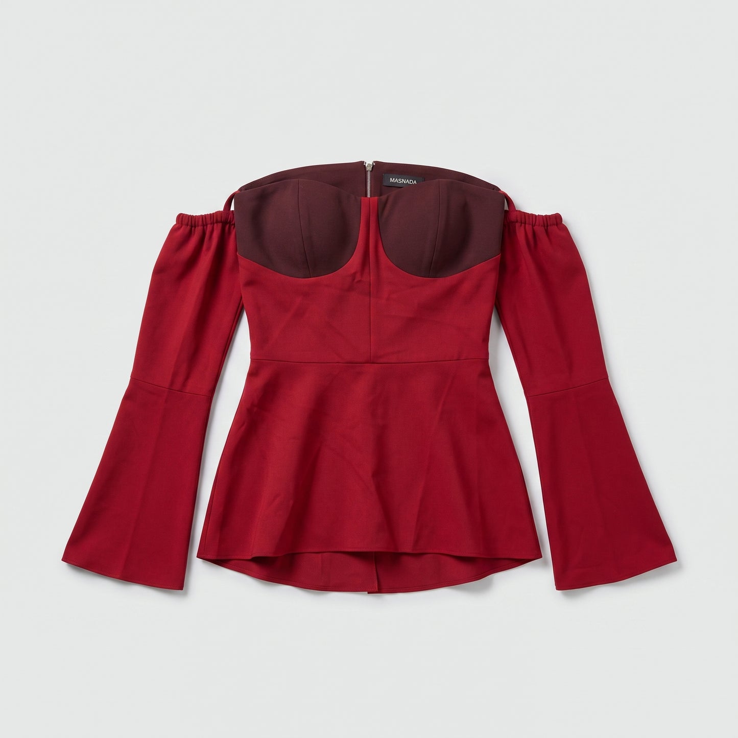 Bustier Off-Shoulder Peplum Top