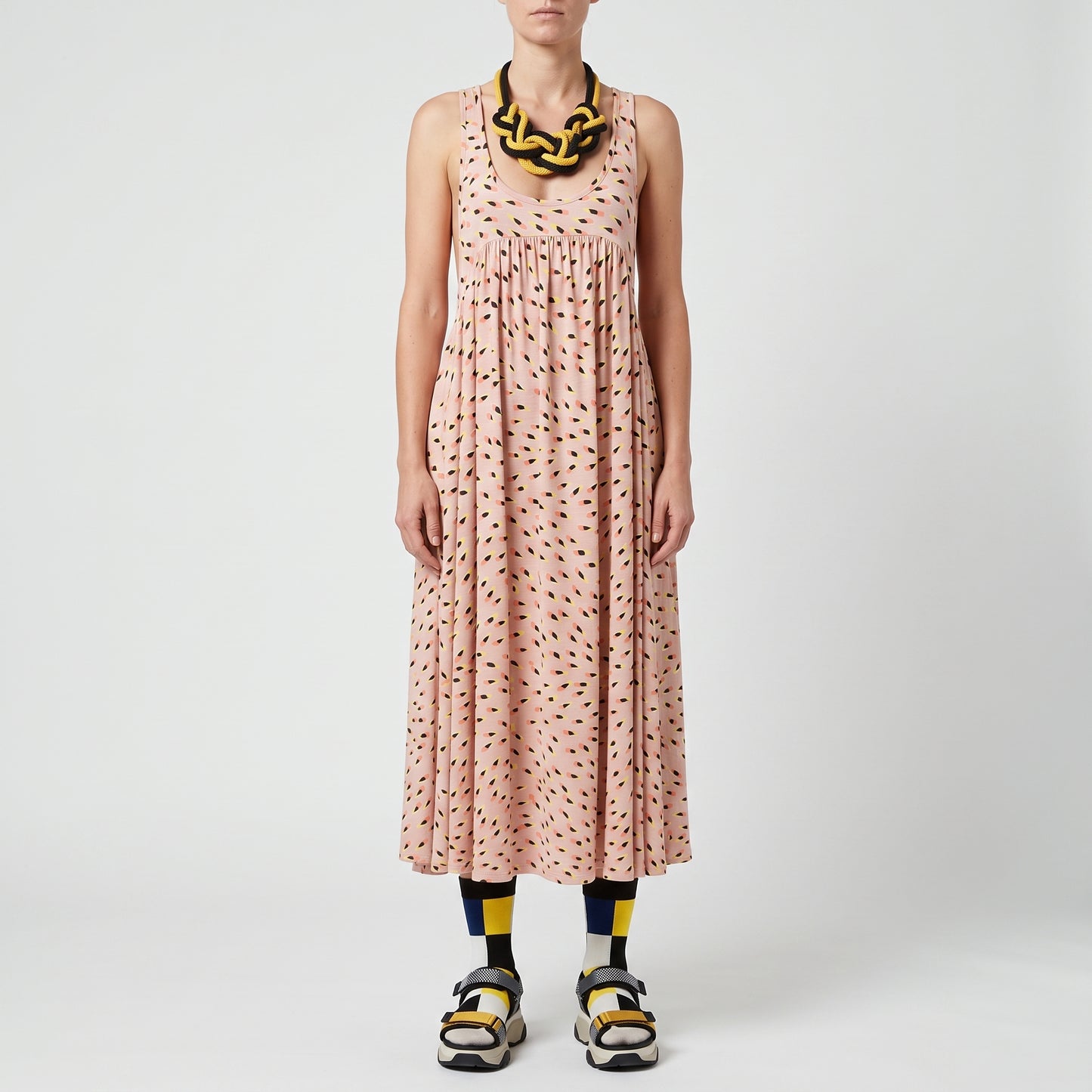 Printed Jersey Swing Dress