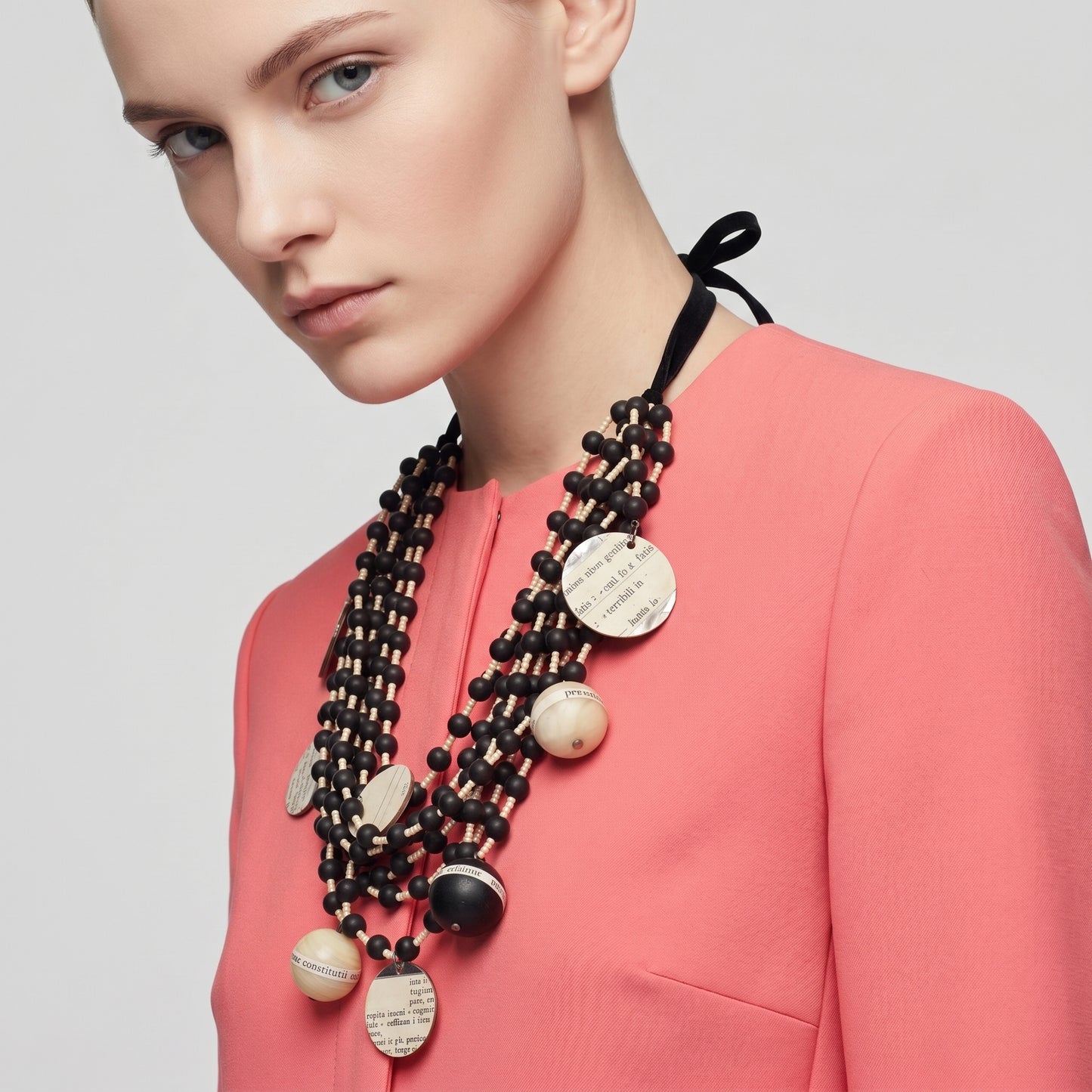 Multilayered Statement Bead Necklace