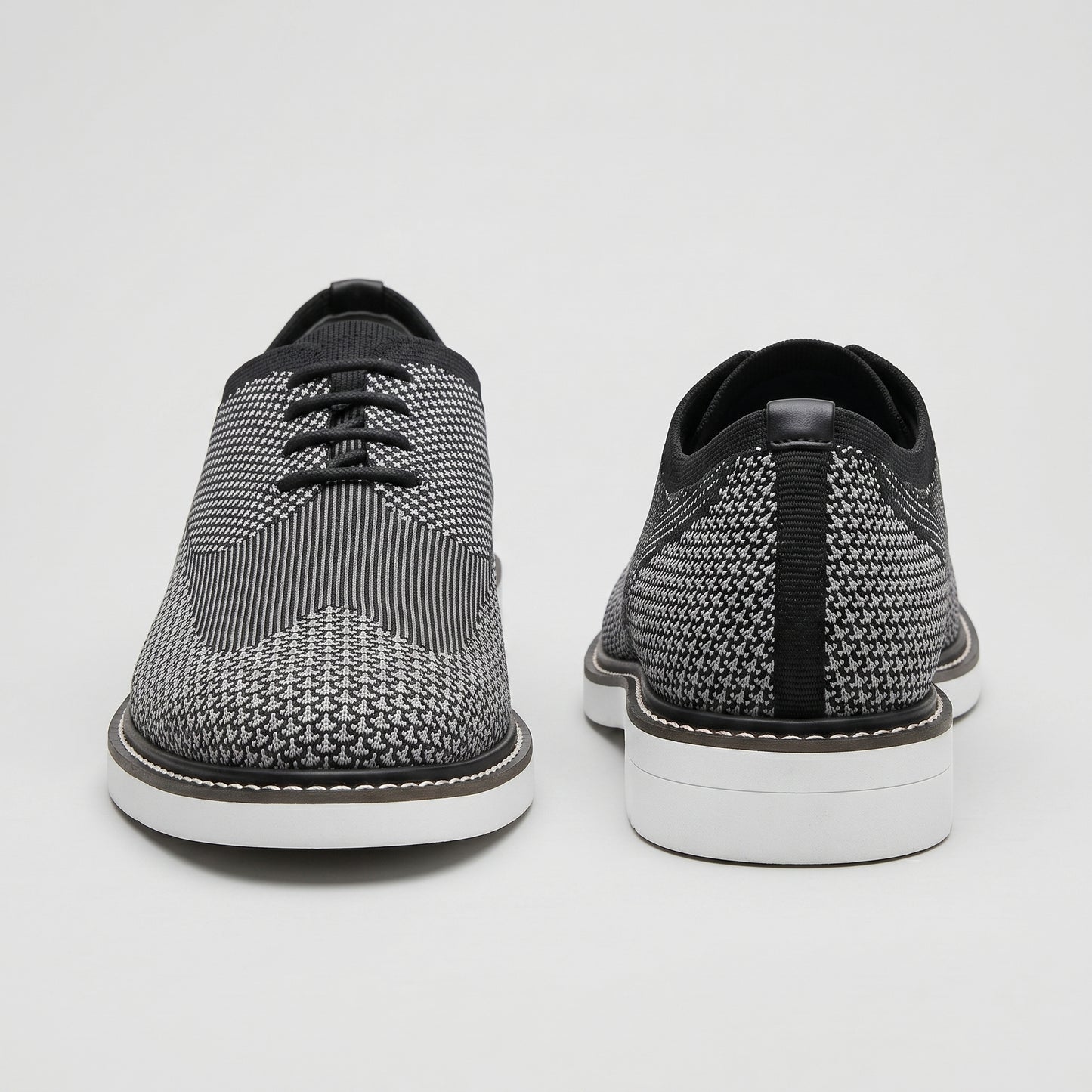 Textured Knit Lace-Up Oxfords