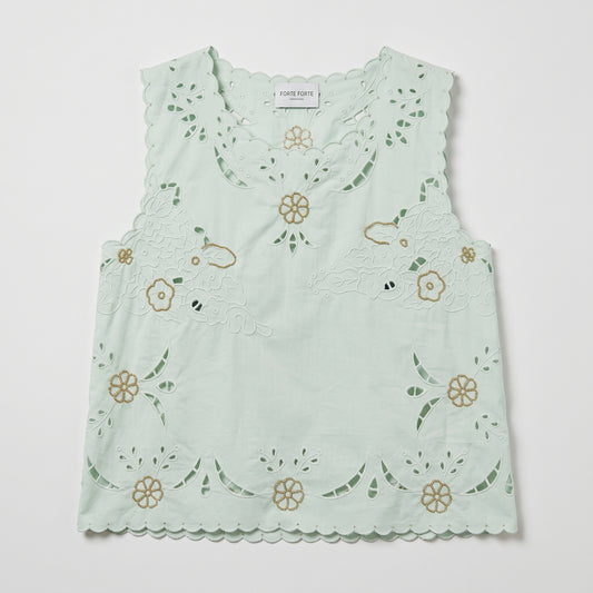 Floral Embroidered Eyelet Top