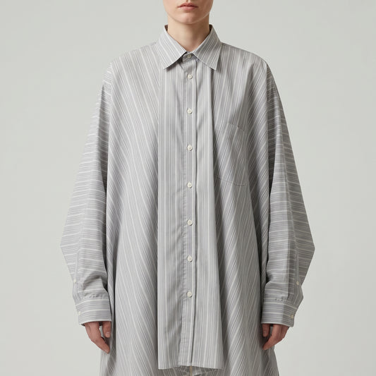 Oversized Striped Cotton Shirt