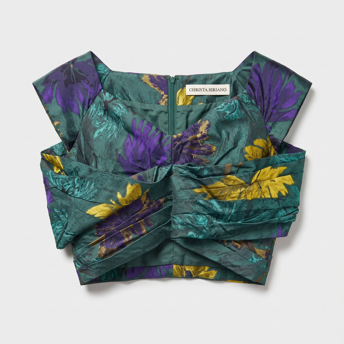 Floral Structured Cropped Top