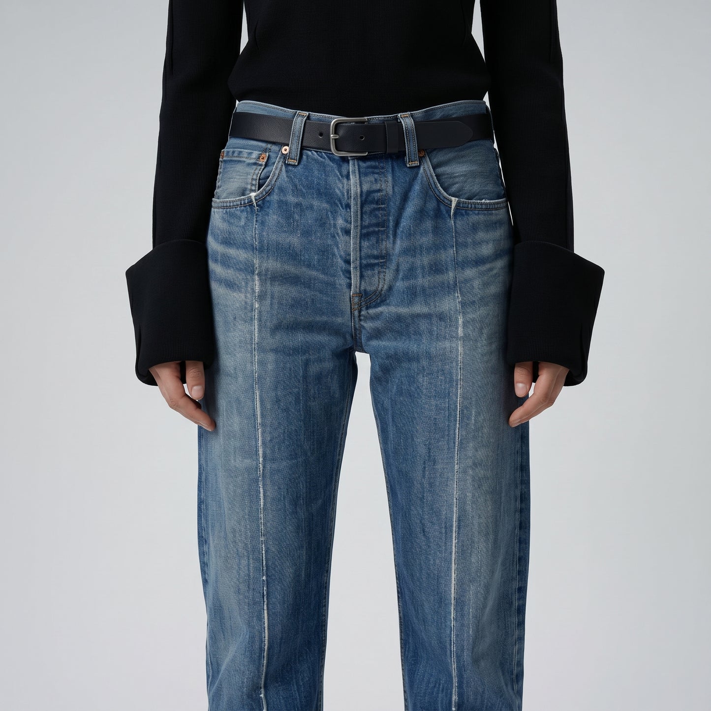 Classic Straight Leg Denim Jeans