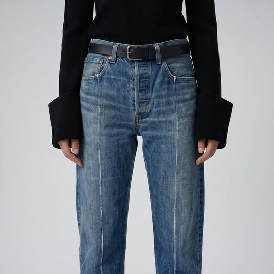 Classic Straight Leg Denim Jeans