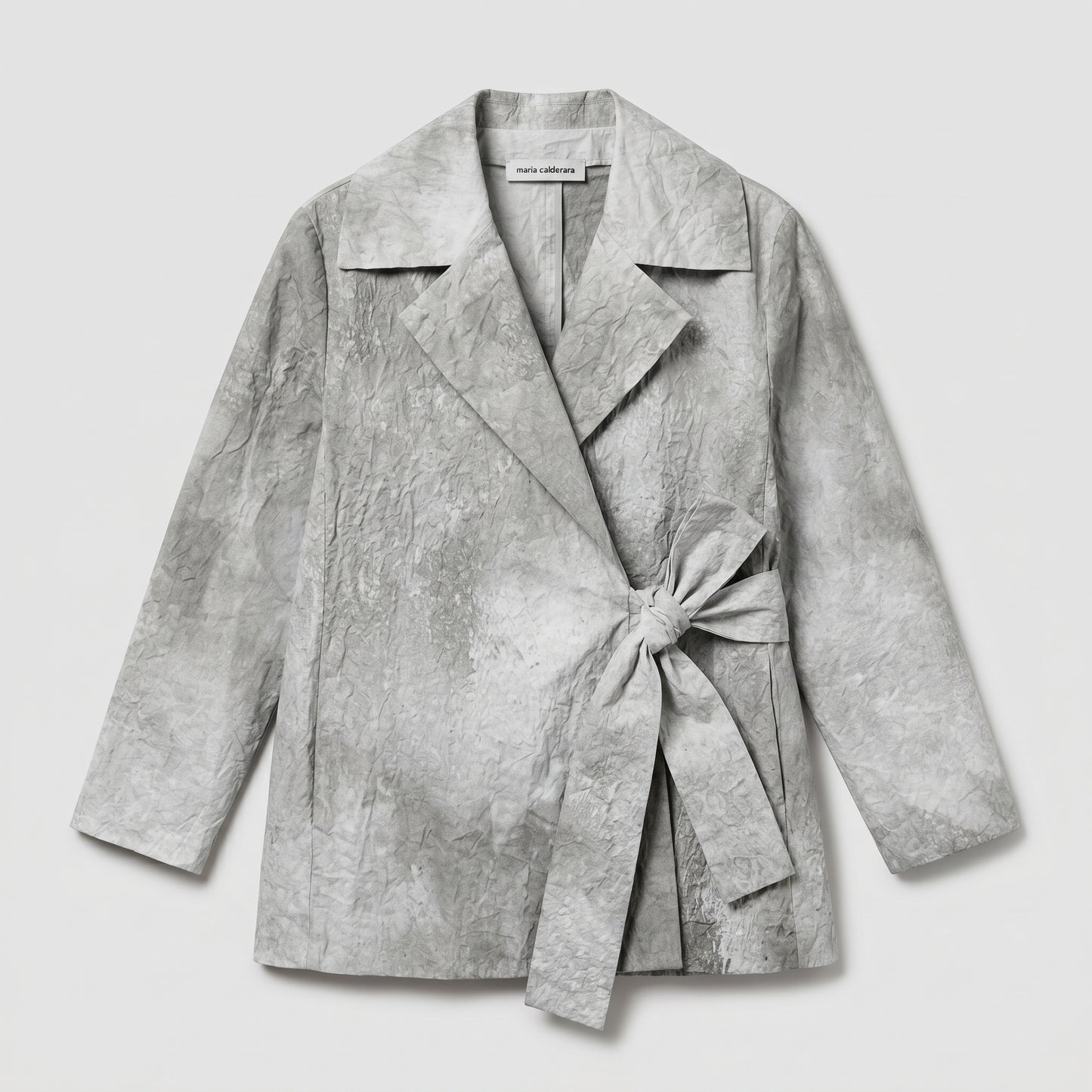 Textured Grey Wrap Jacket