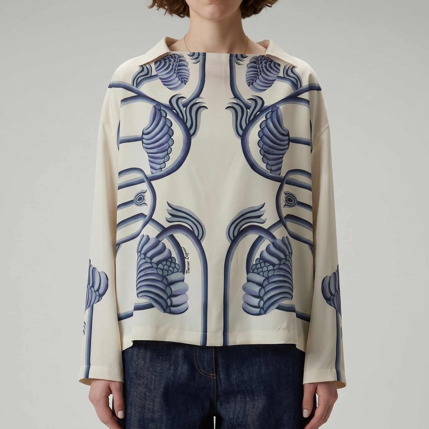 Floral Print Collared Shirt