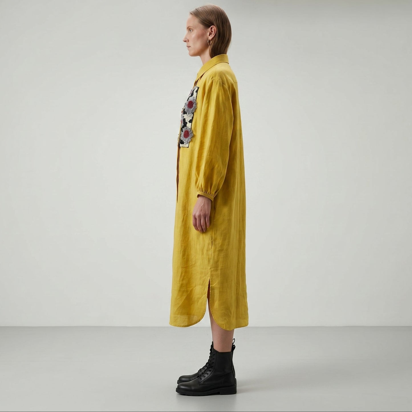 Floral Embroidered Linen Tunic
