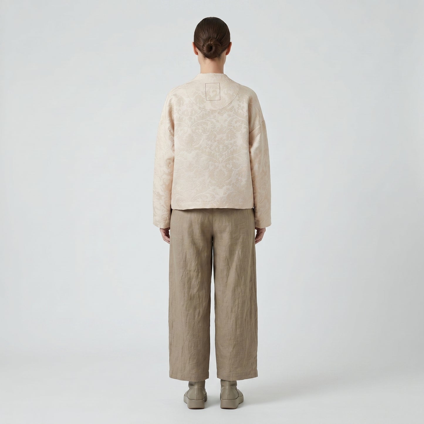 Jacquard Open Front Jacket