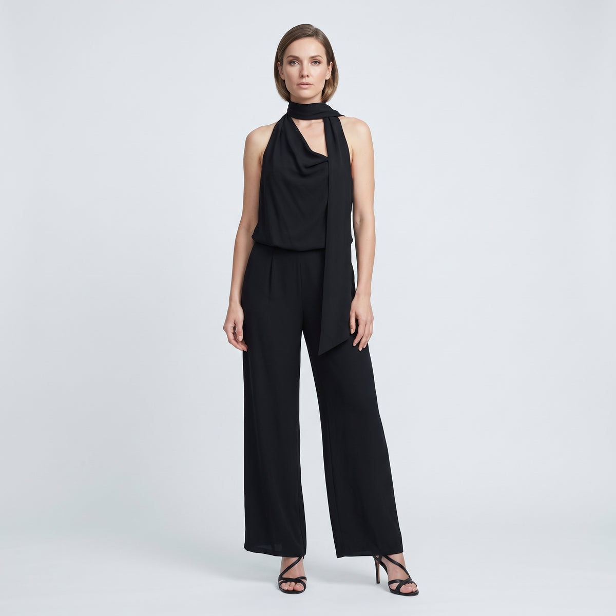 Draped Halter Neck Jumpsuit