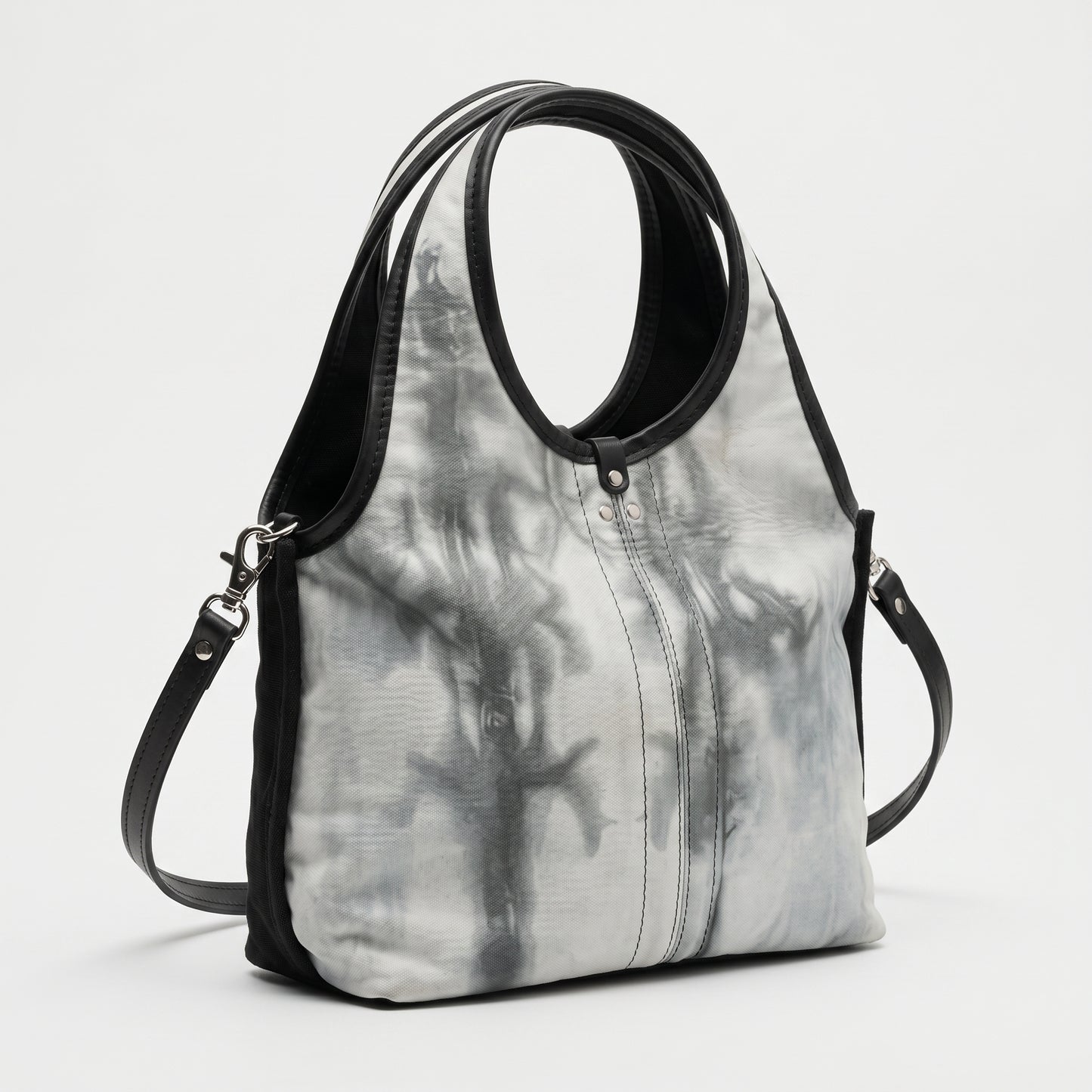 Tie-Dye Leather Tote Bag