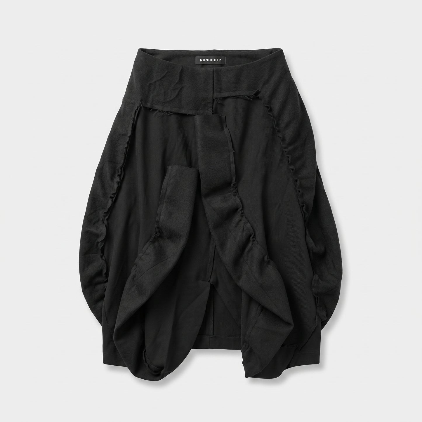 Asymmetric Ruffled Cotton Skirt