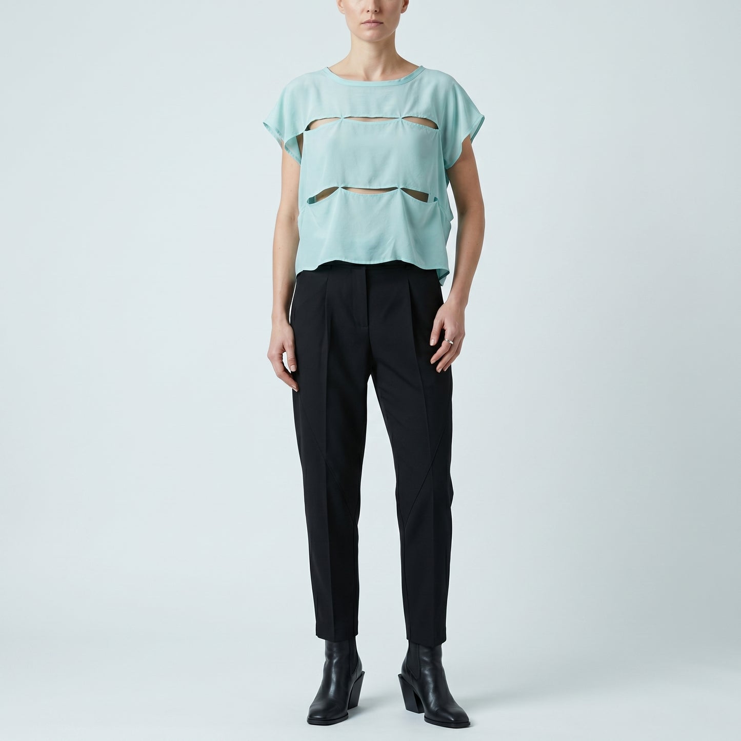 Mint Cut-Out Detail Blouse