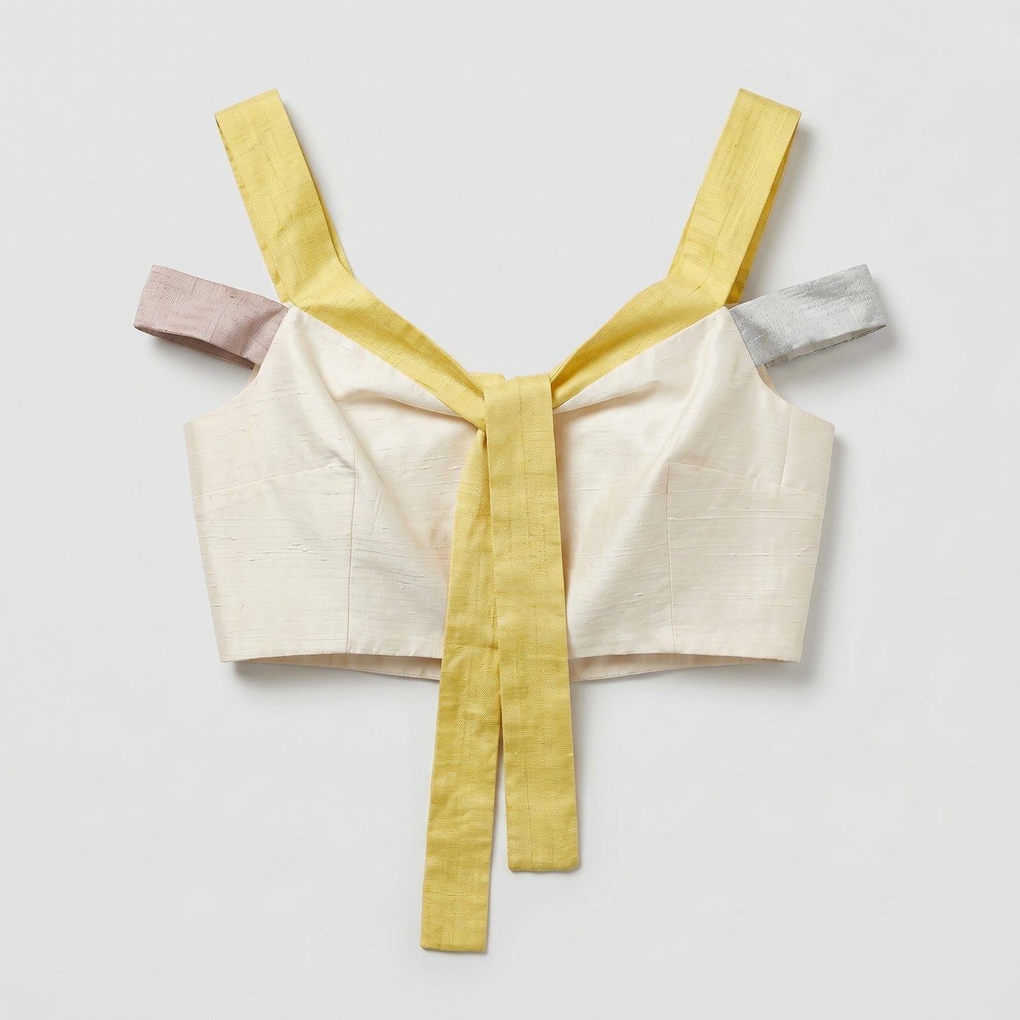 Colorblock Tie-Detail Crop Top