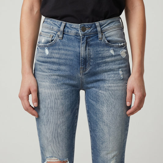Distressed Light Wash Skinny Jeans