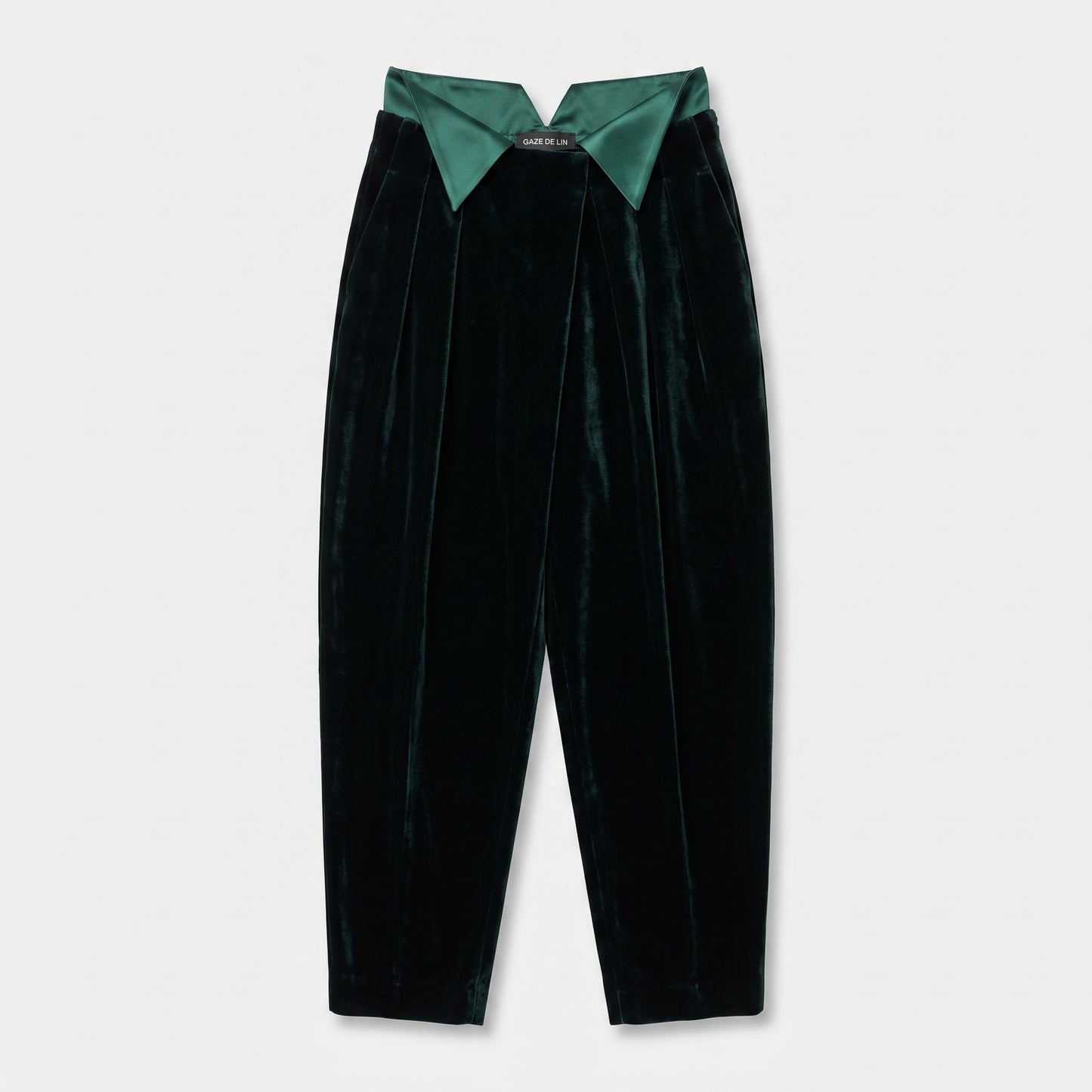 Emerald Velvet Tailored Trousers