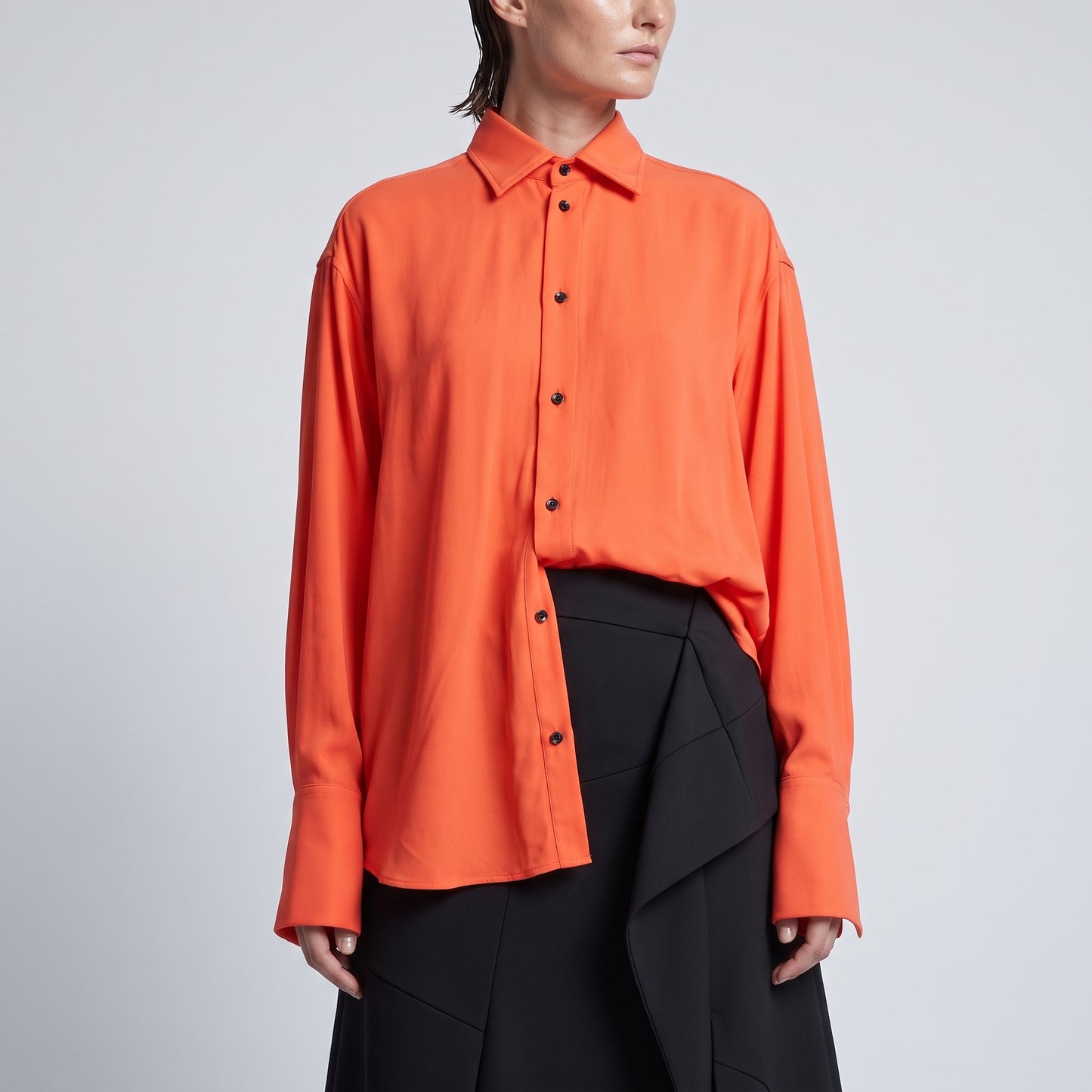 Vibrant Orange Long Sleeve Shirt