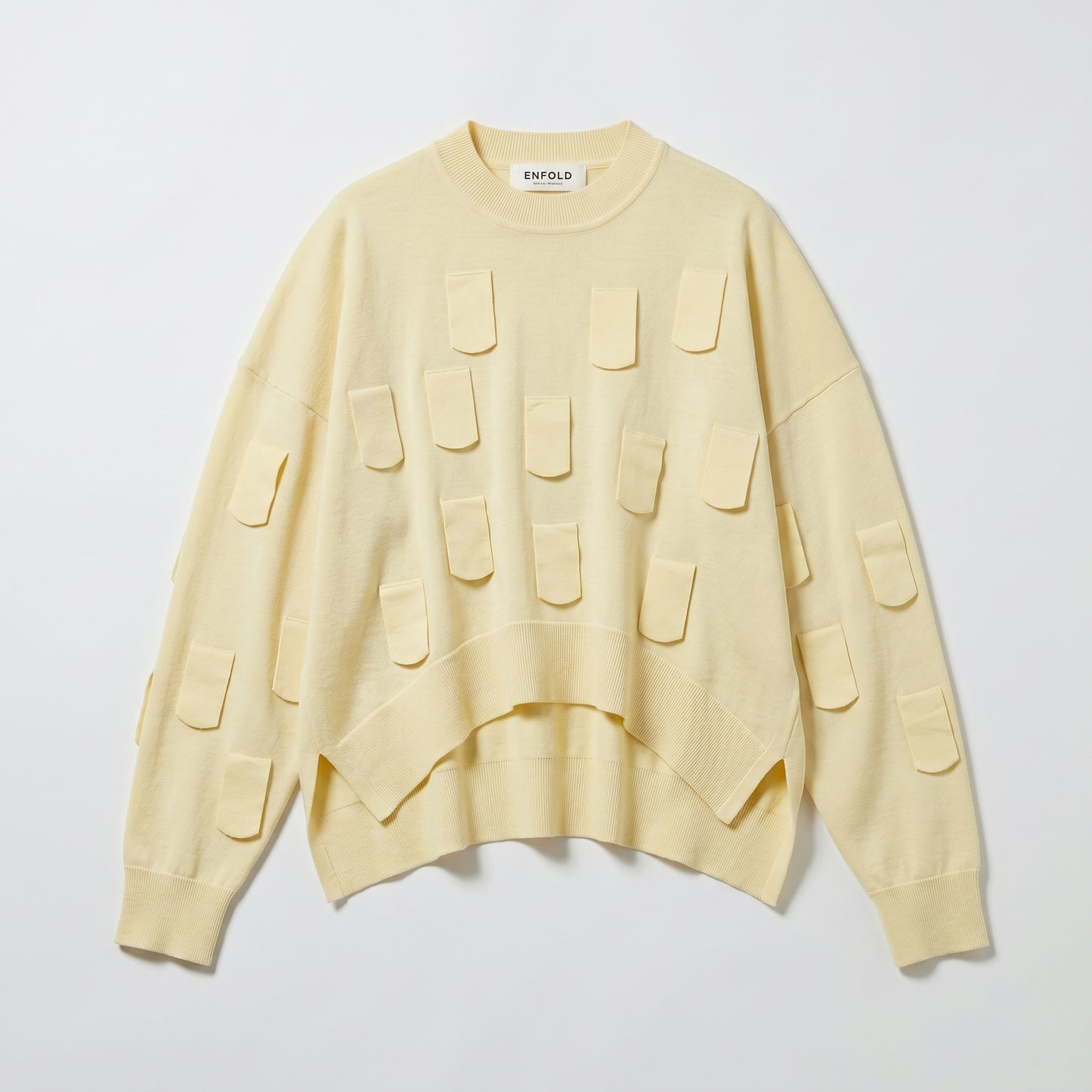 Textured Pastel Embellished Knit Sweater