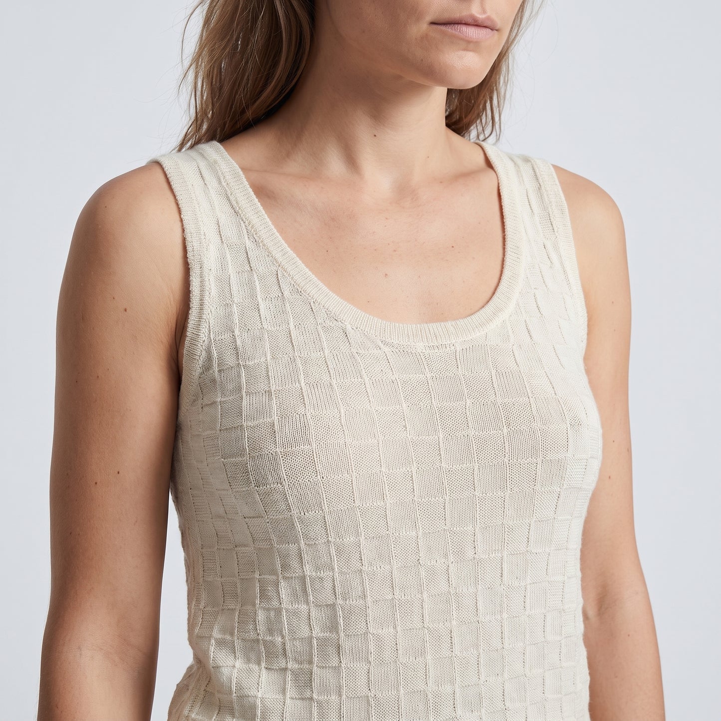 Textured Knit Sleeveless Top