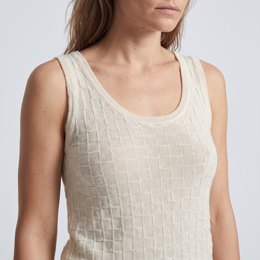 Textured Knit Sleeveless Top