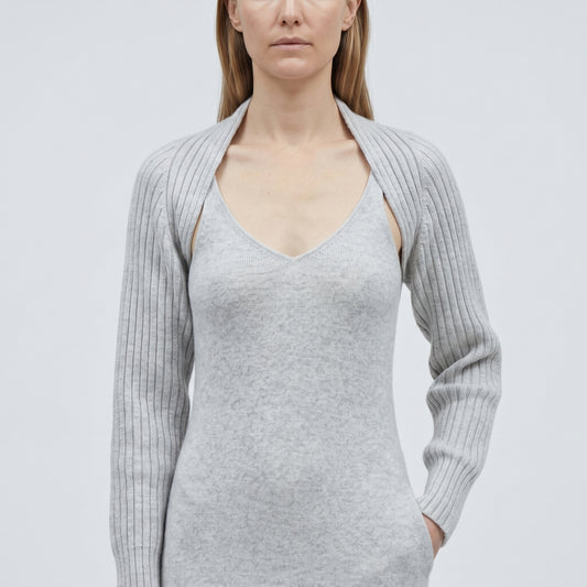 Ribbed Knit Midi Dress Set