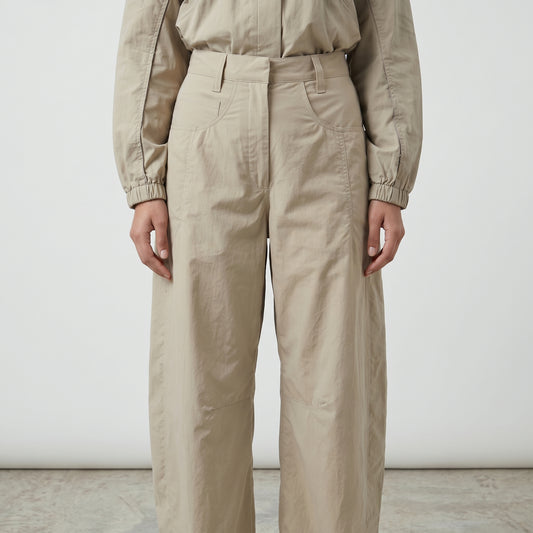 Tailored High-Waisted Neutral Trousers
