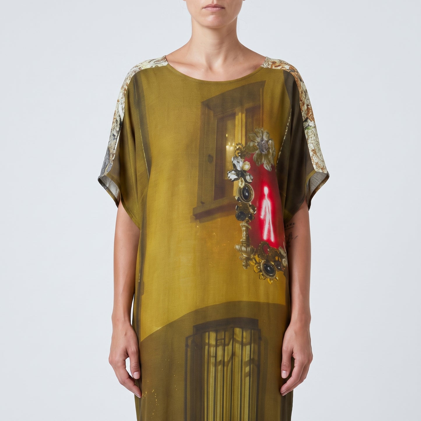 Graphic Printed Shift Dress