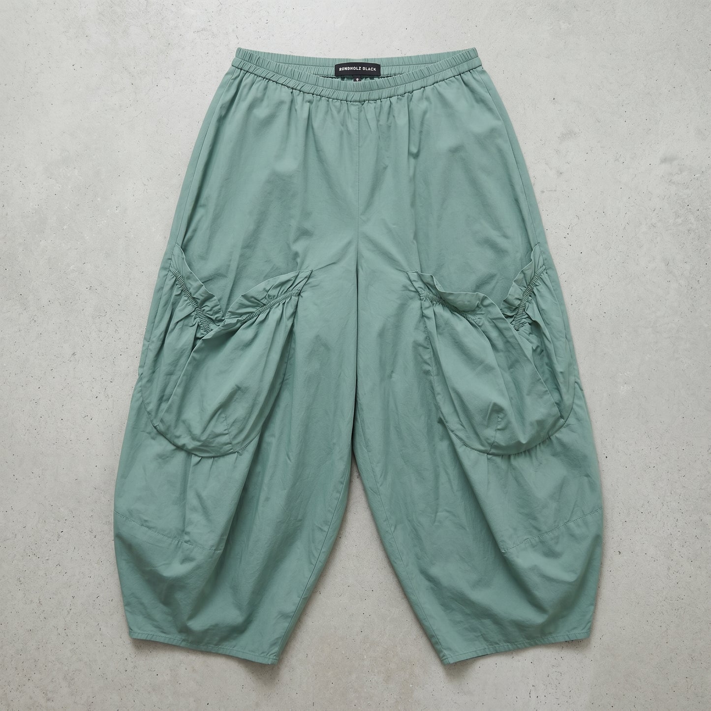 Sage Green Ruched Pocket Trousers