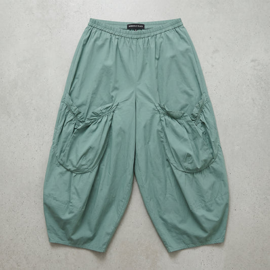 Sage Green Ruched Pocket Trousers