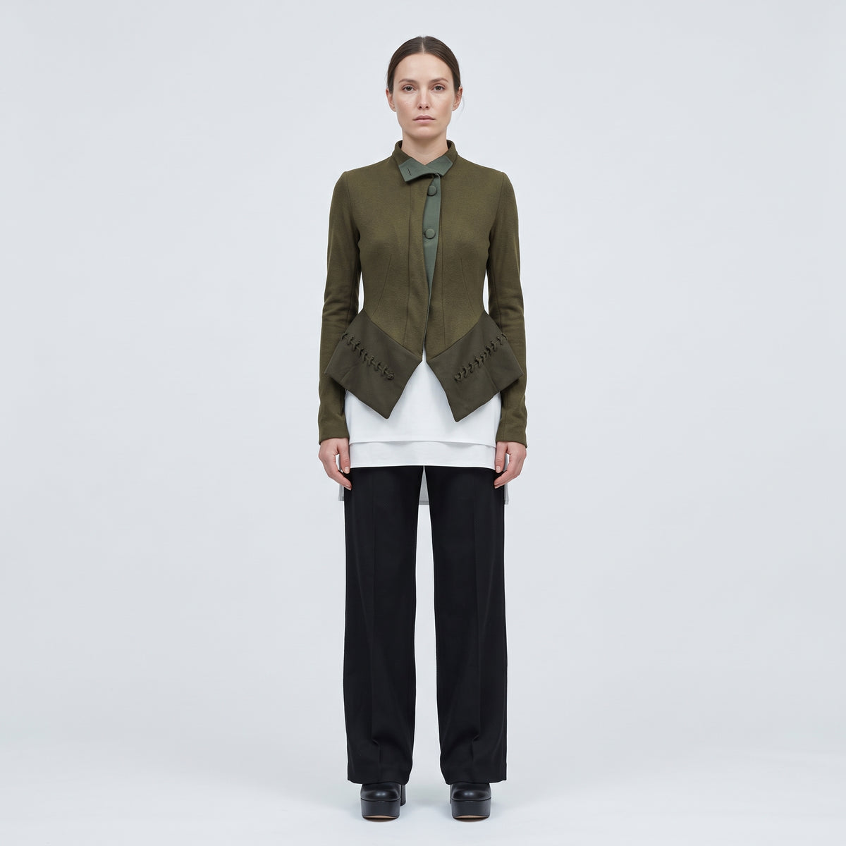 Structured Peplum Military Jacket