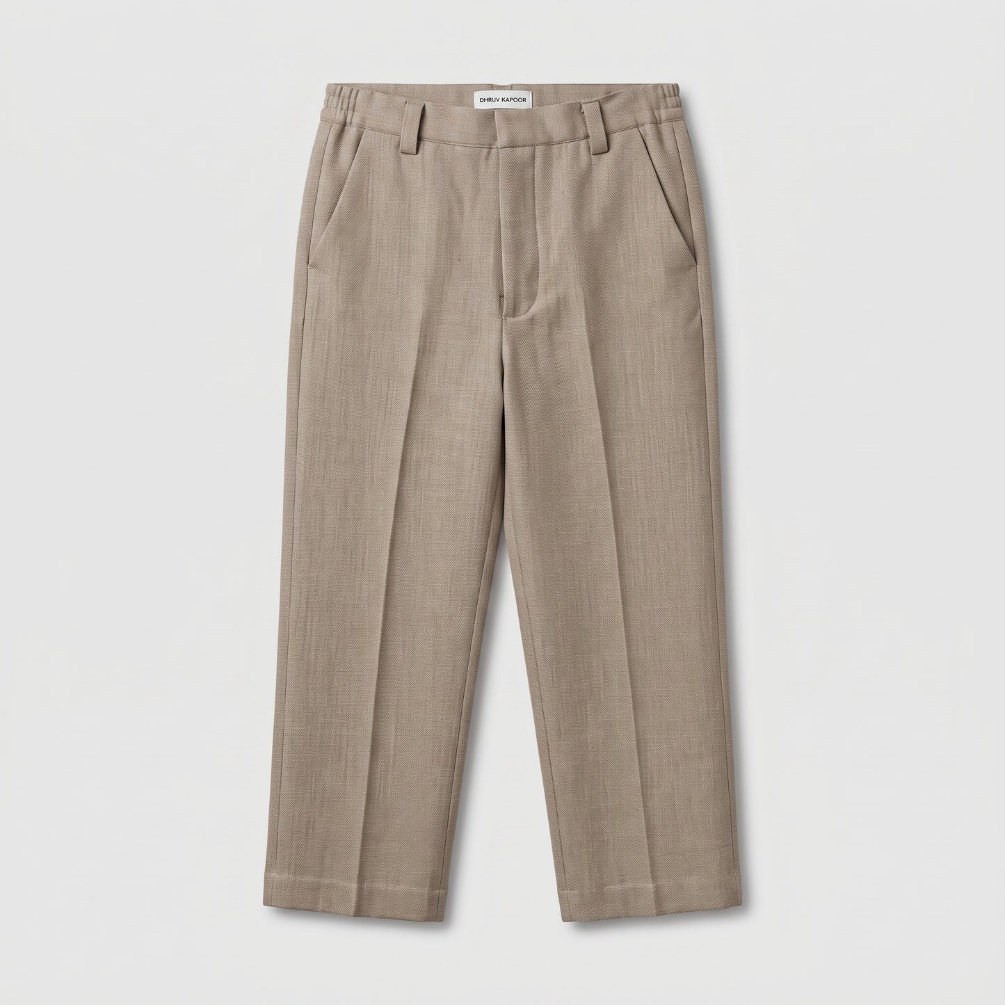 Tailored Beige Cropped Trousers