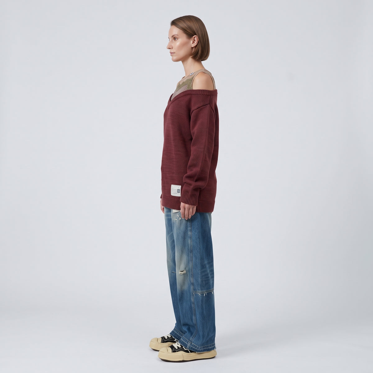 Layered Knit Cami Sweater