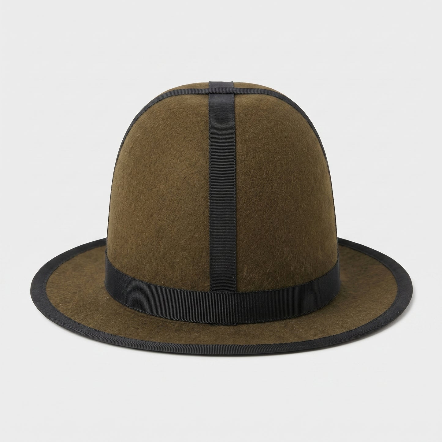 Olive Wool Felt Dome Hat