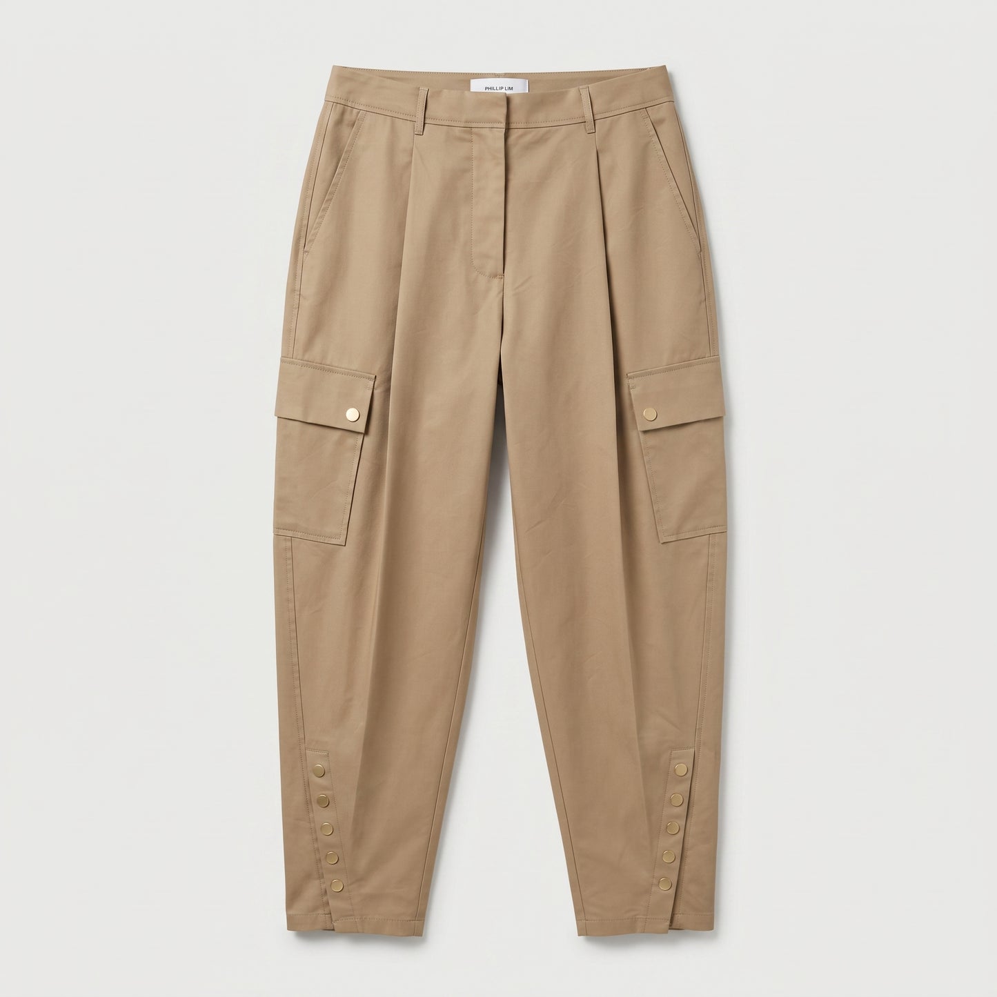 Tailored High-Rise Cargo Trousers