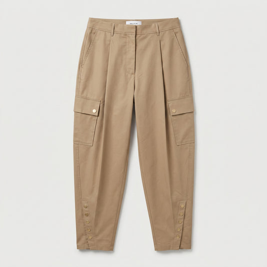 Tailored High-Rise Cargo Trousers