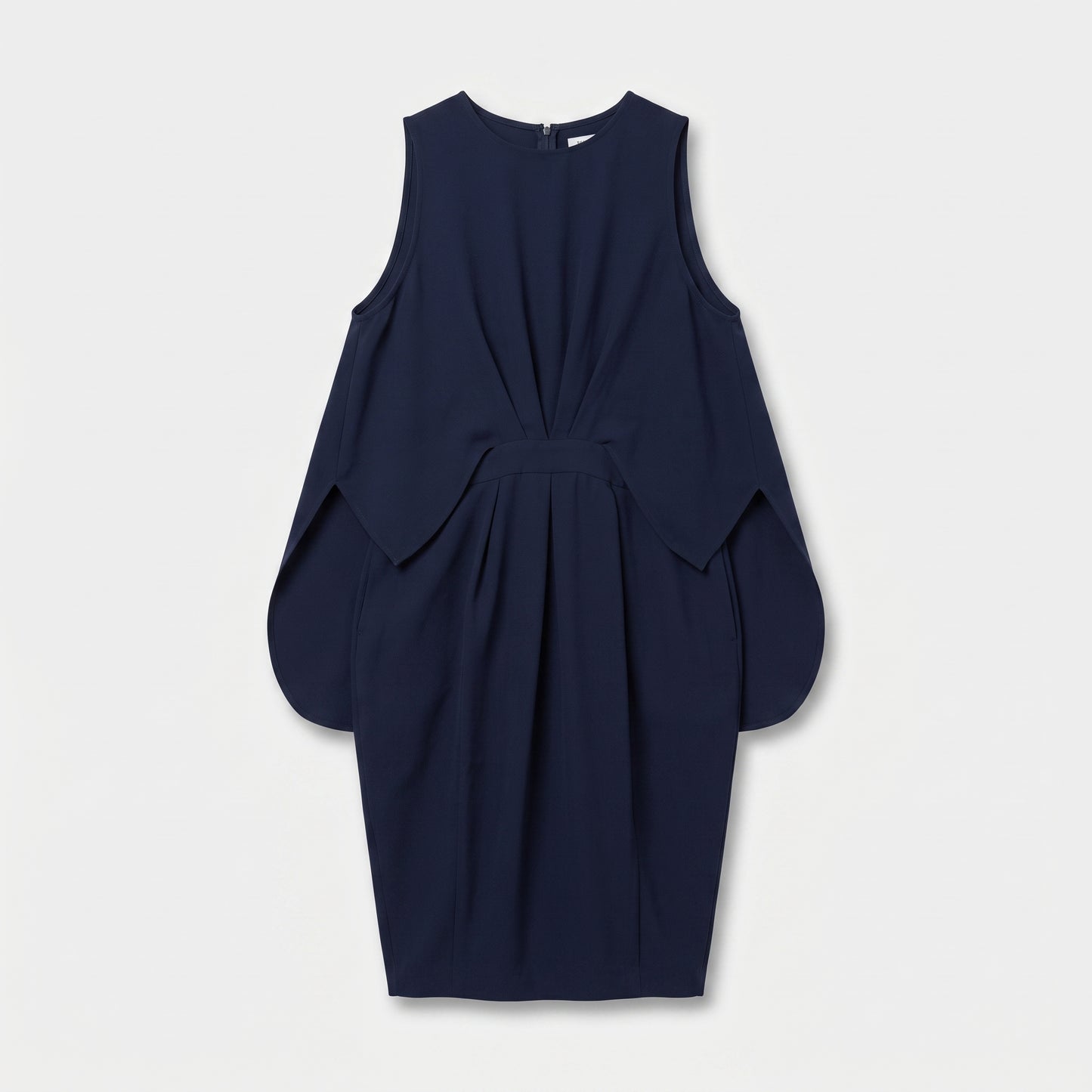Architectural Navy Shift Dress