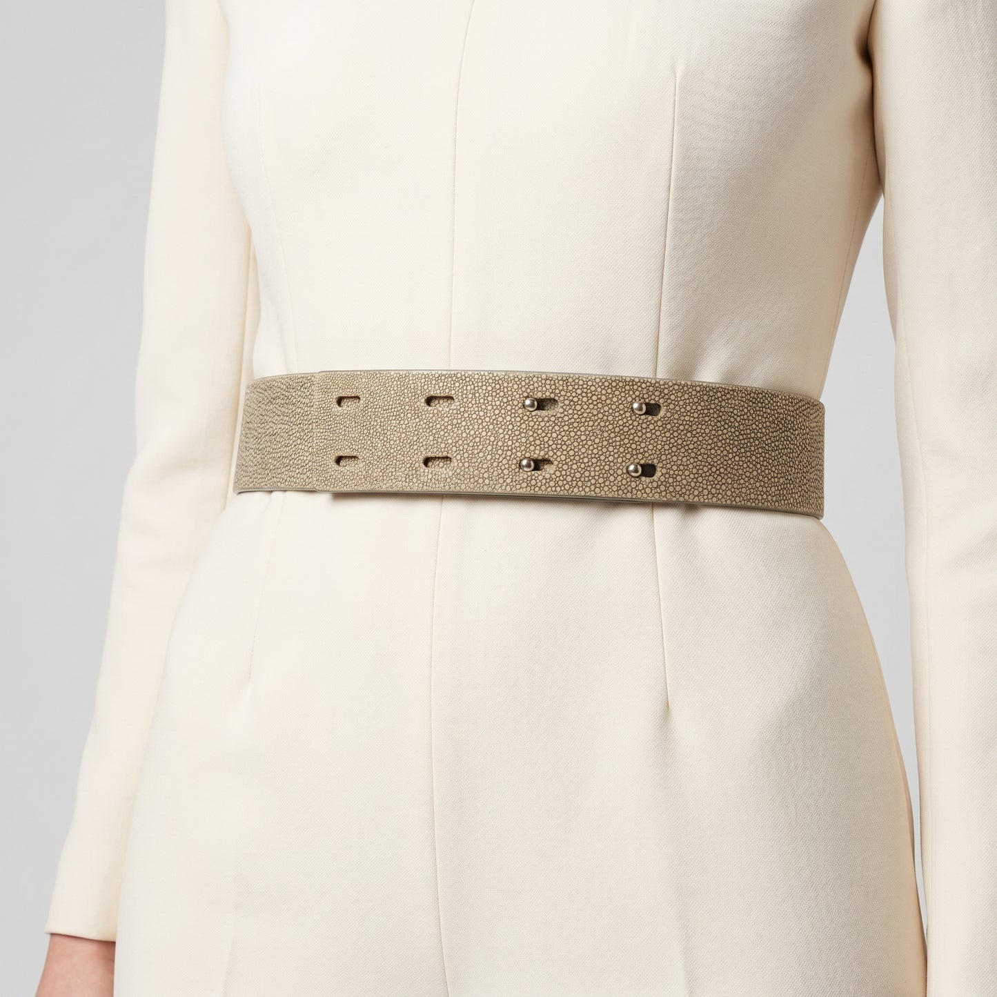 Farah Shagreen Metallic Waist Belt
