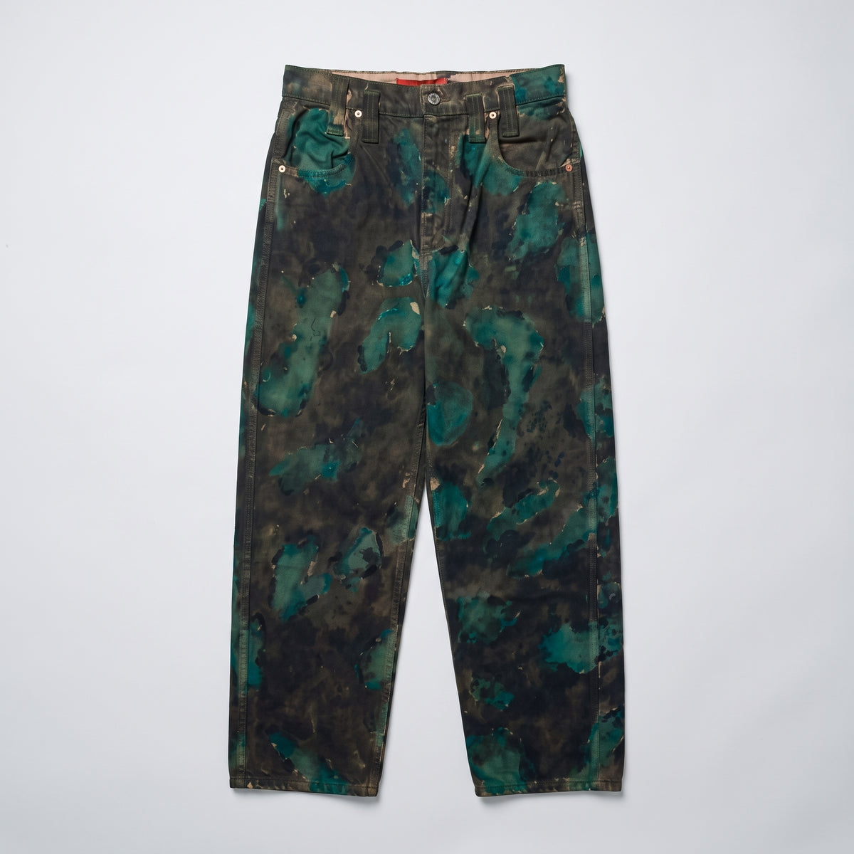 Abstract Printed Denim Trousers