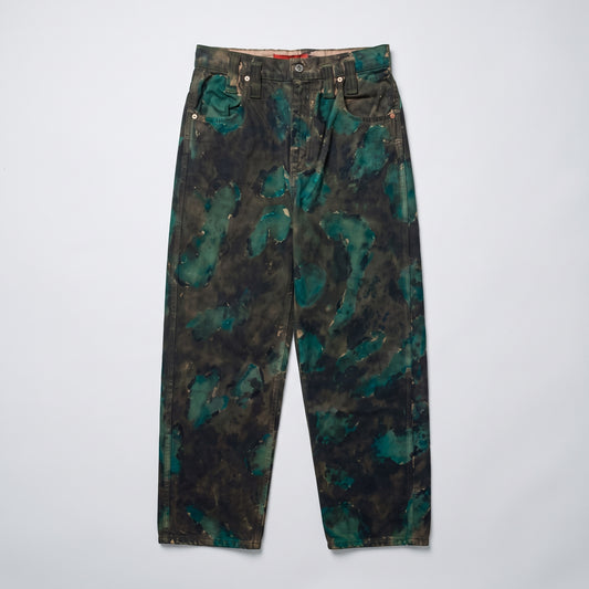 Abstract Printed Denim Trousers