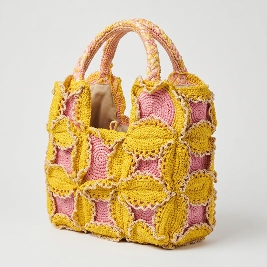 Handcrafted Floral Crochet Tote