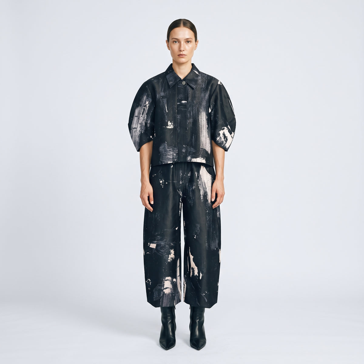 Abstract Print Structured Jacket