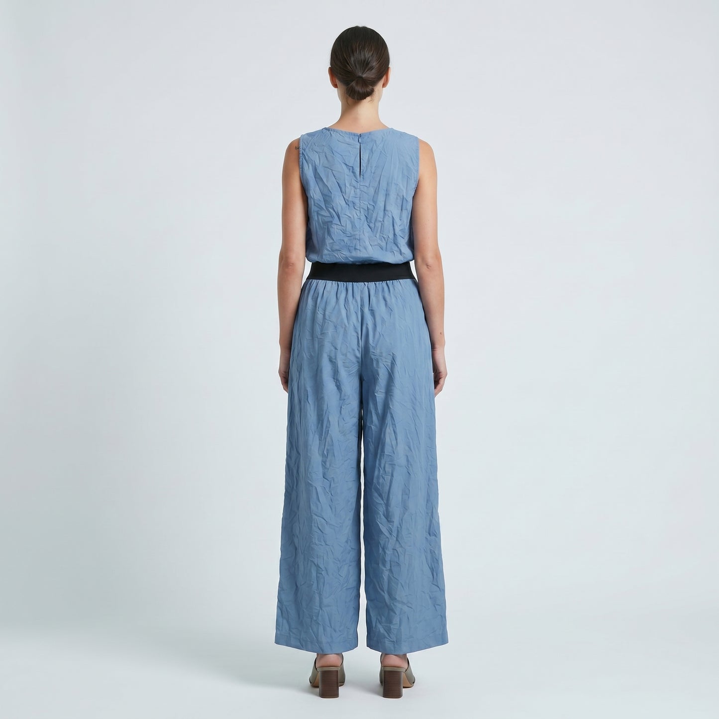 Crinkled Wide Leg Trousers