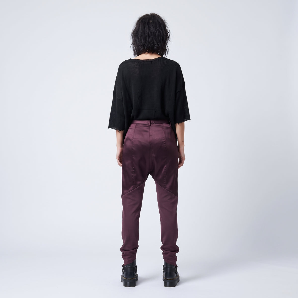 Satin Panel Tailored Trousers